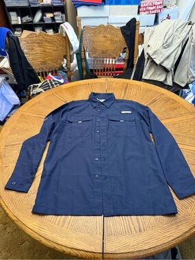 Habit Navy Performance Fishing Shirt